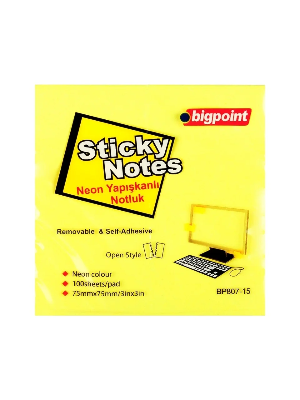 Bigpoint Bp807-15 Y.Not Kagıdı 75X75 Neon