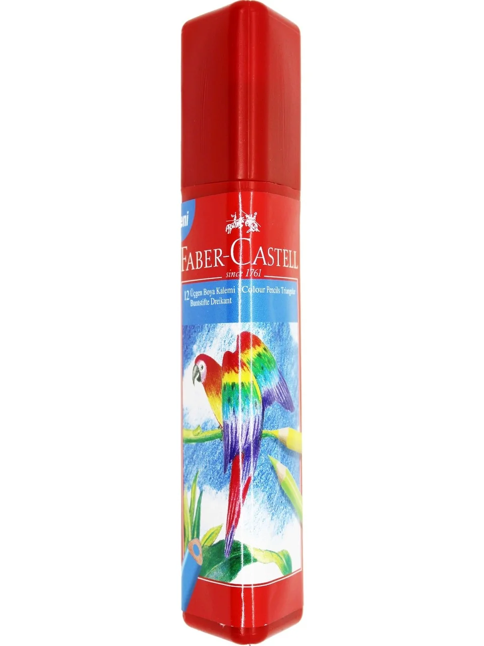 Faber-Castell 12'li Üçgen Tam Boy  Kuru Boya Kalemi