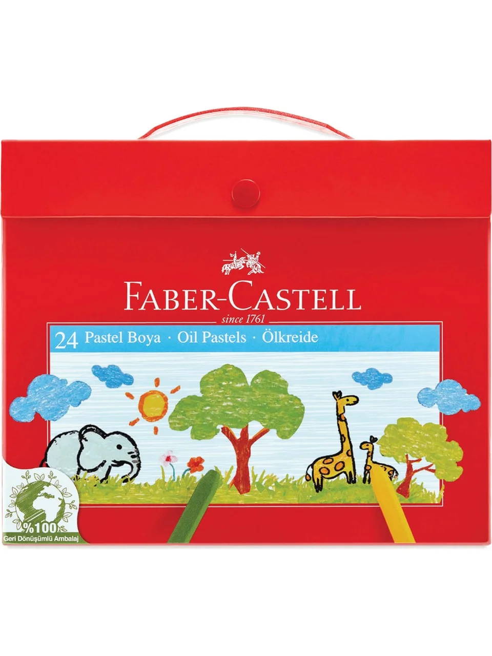 Faber-Castell Karton Çantalı Pastel Boya 24'lü