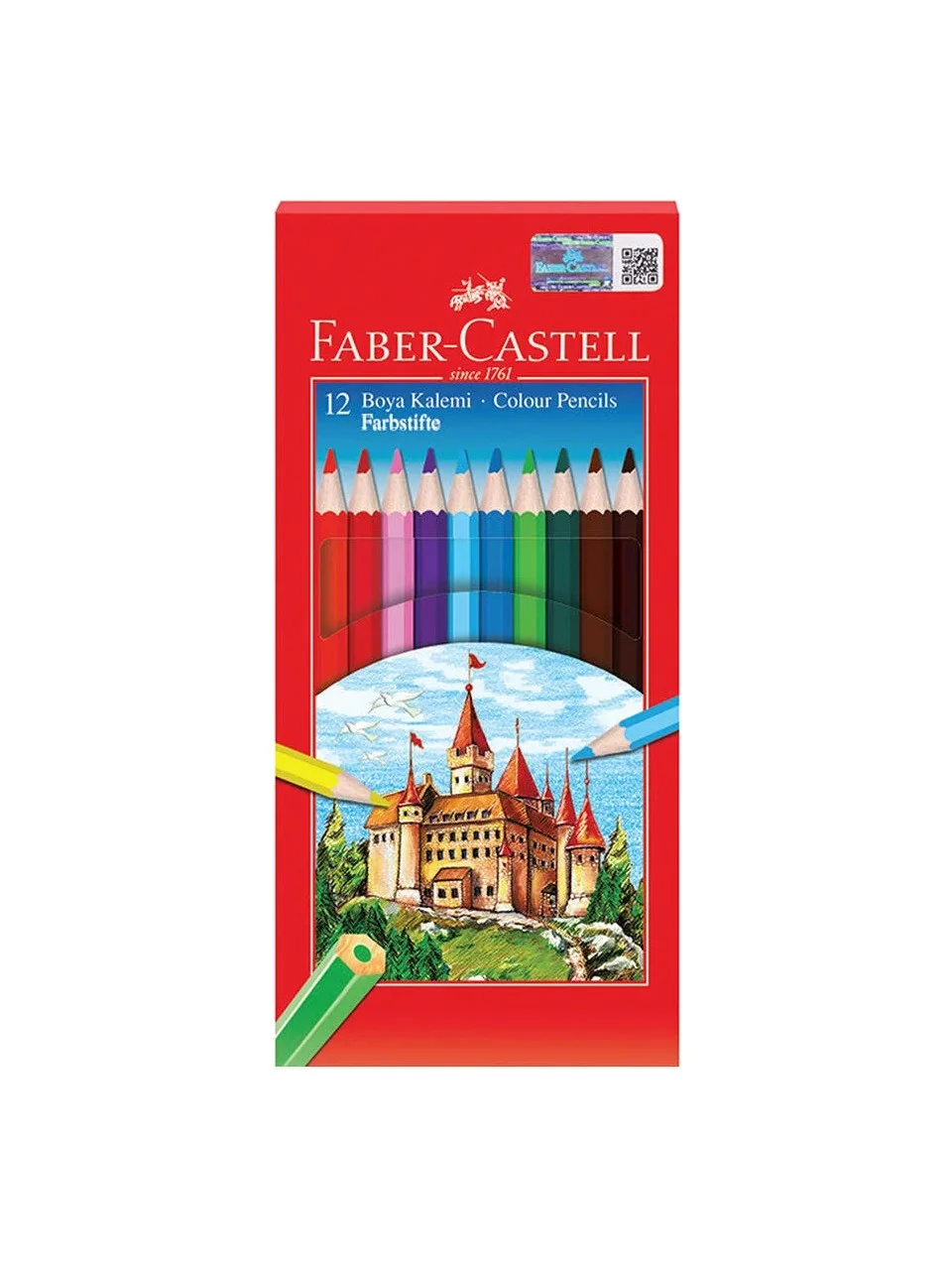 Faber-Castell Karton Kutu Boya Kalemi 12 Renk Tam Boy
