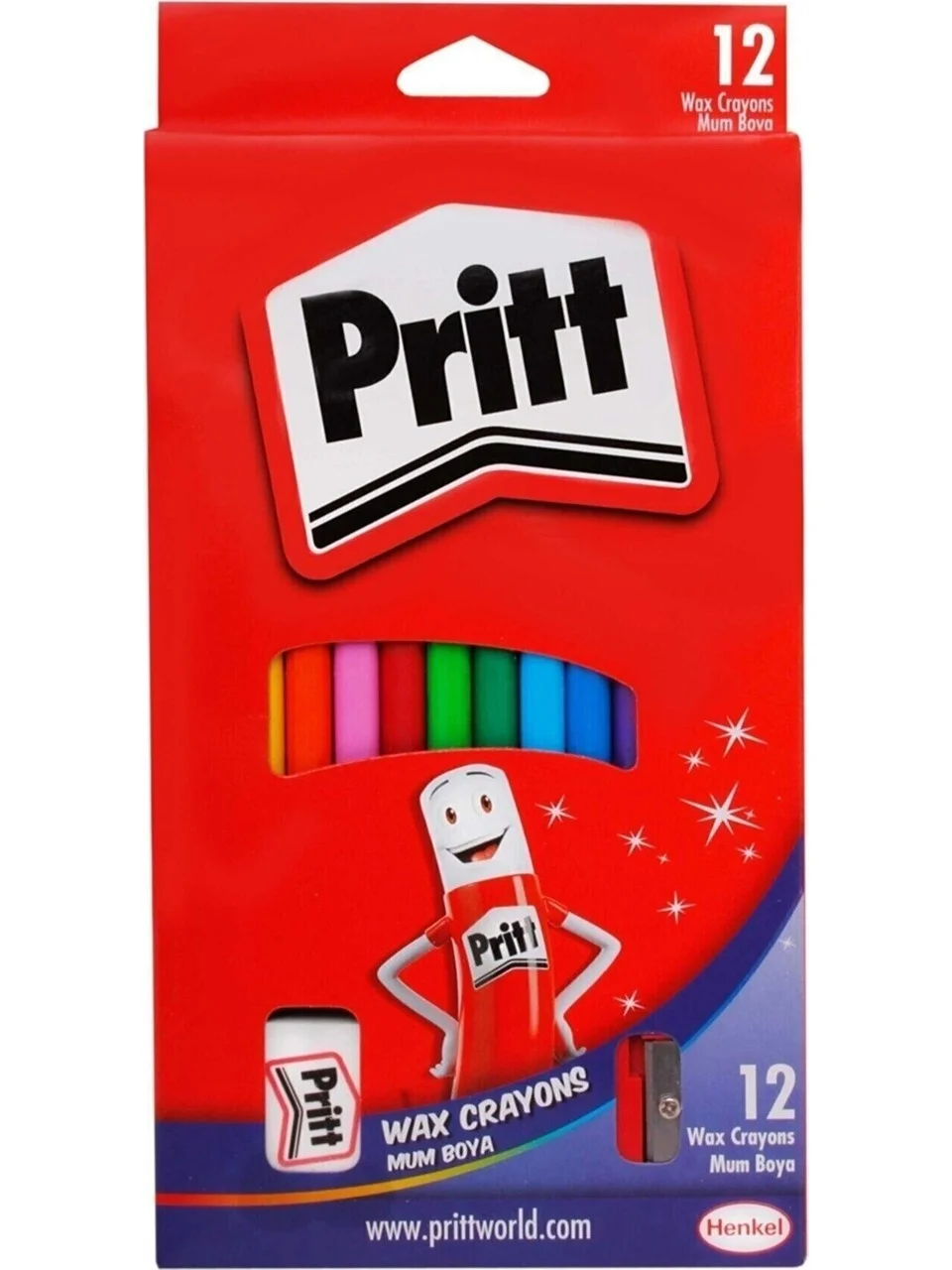 Pritt 12 Renk Silinebilir Mum Boya 1433960