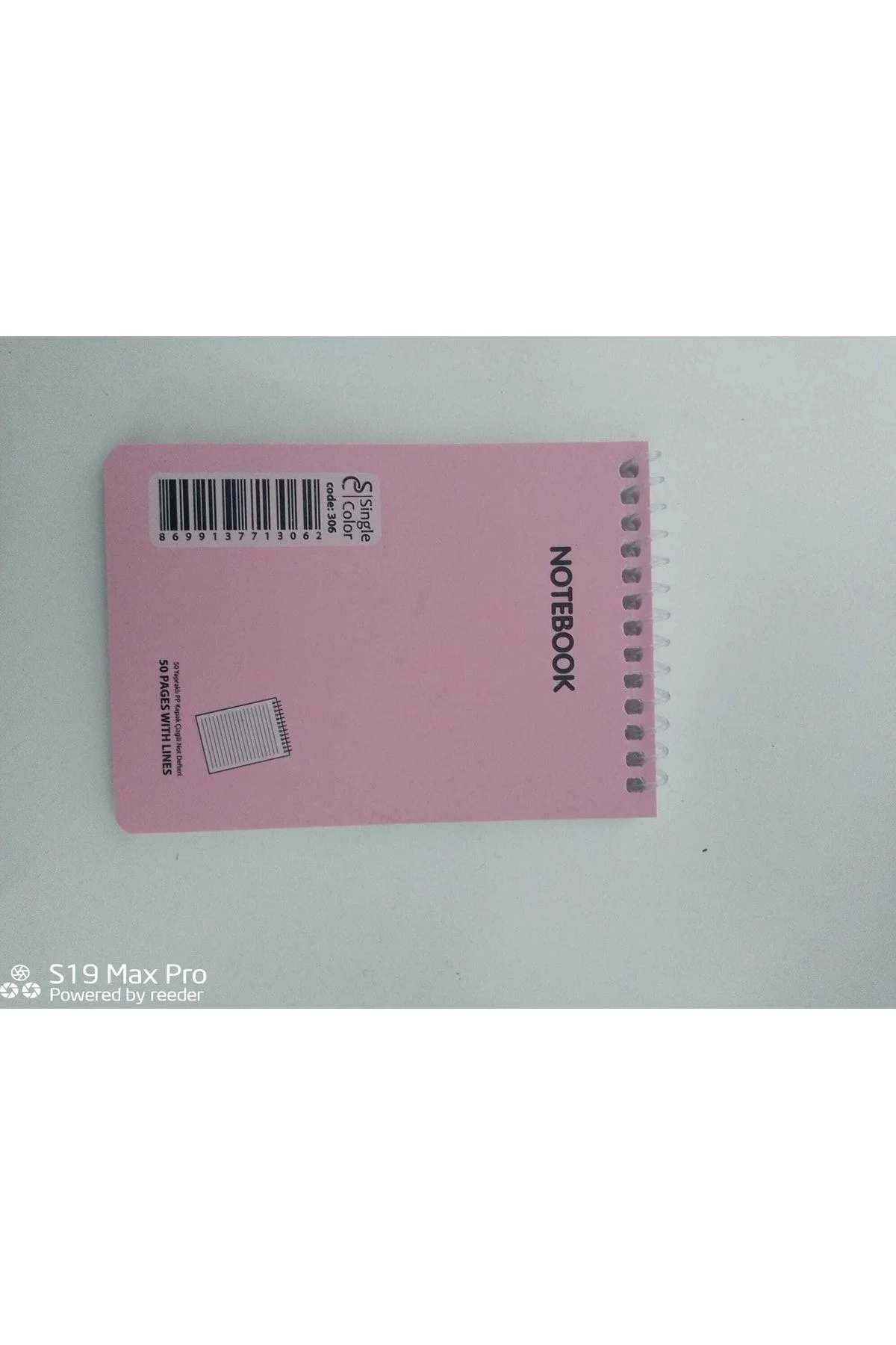 Single Color 9x13 Pp Üstten Spiralli Bloknot Pk:24 Ad