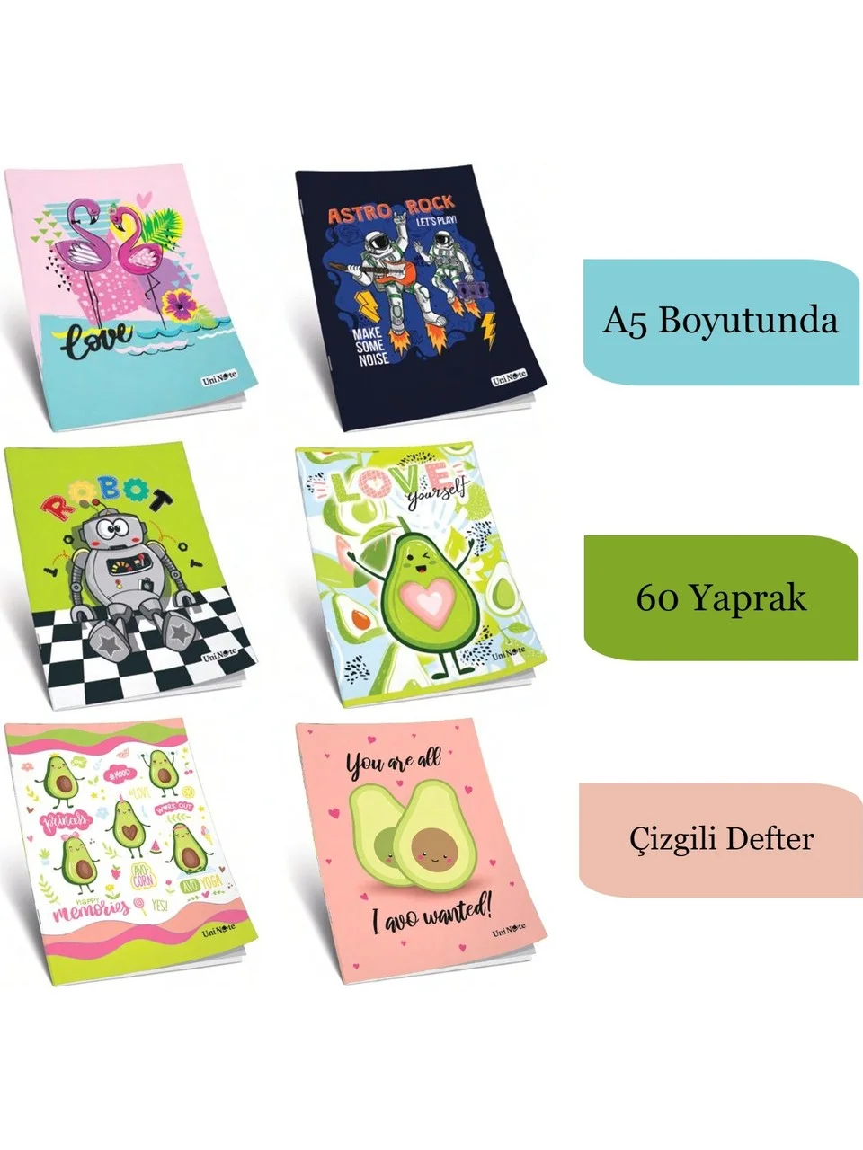ÇINAR KARELI OKUL DEFTERI A5 60 YAPRAK