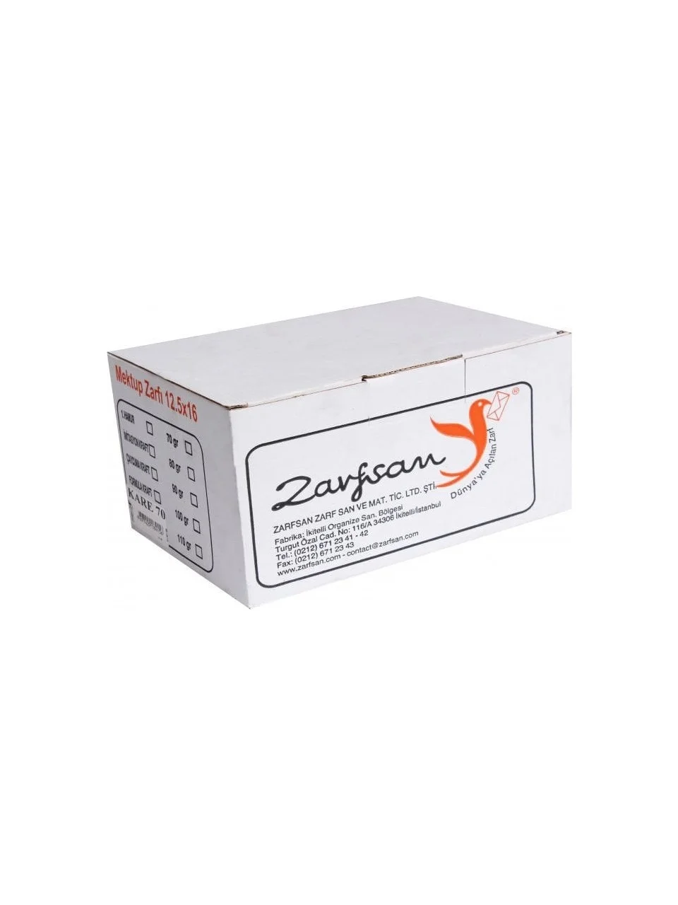 Zarfsan Silikonlu Kare Zarf 70 gr
