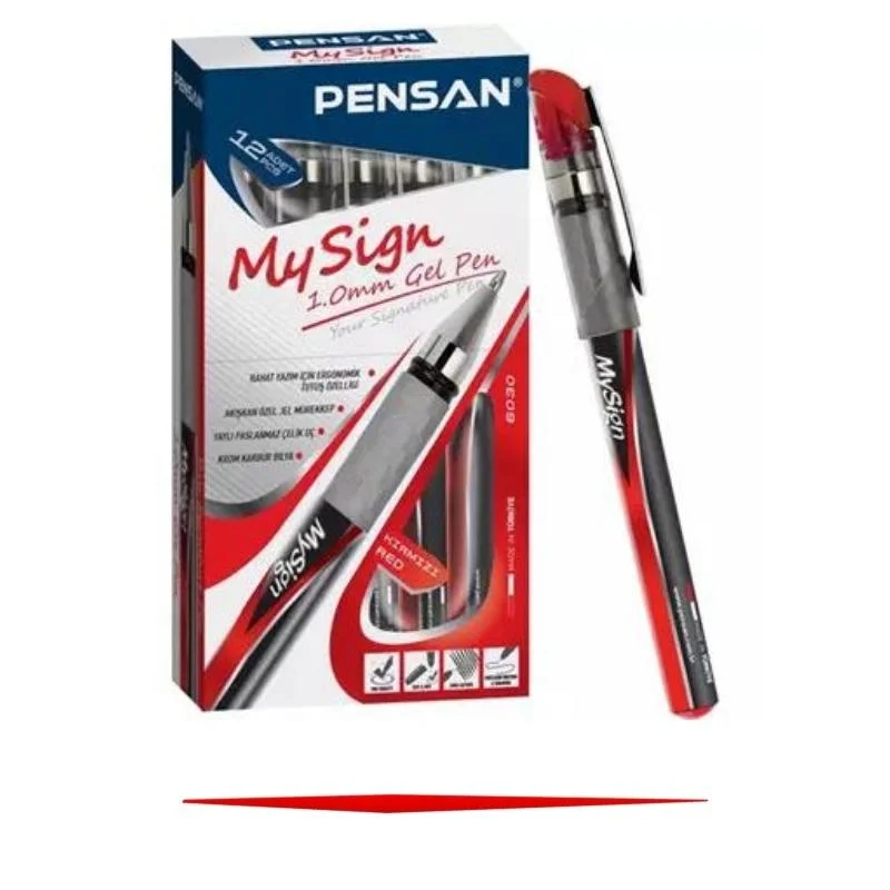 Pensan My Sign Jel İmza Kalemi 1 Mm Kırmızı