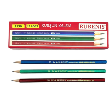 Rubenis Kurşun Kalem Mercanlı HB 2130 12'li