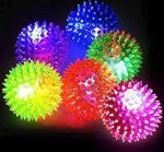 4 PCS FLASHING SPIKY LİGHT BALL 4 ADET SESLİ LED IŞIKLI KİRPİ YOYO TOP STRES OYUNCAĞI PİLLİ IŞIK - Görsel 6