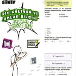 6. Sınıf Din Kültürü Ve Ahlak Bilgisi Çek Kopart Yaprak Test