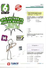 6. Sınıf Din Kültürü Ve Ahlak Bilgisi Çek Kopart Yaprak Test