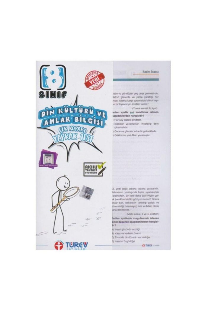 8. Sınıf Din Kültürü Ve Ahlak Bilgisi Çek Kopart Yaprak Test - Görsel 2