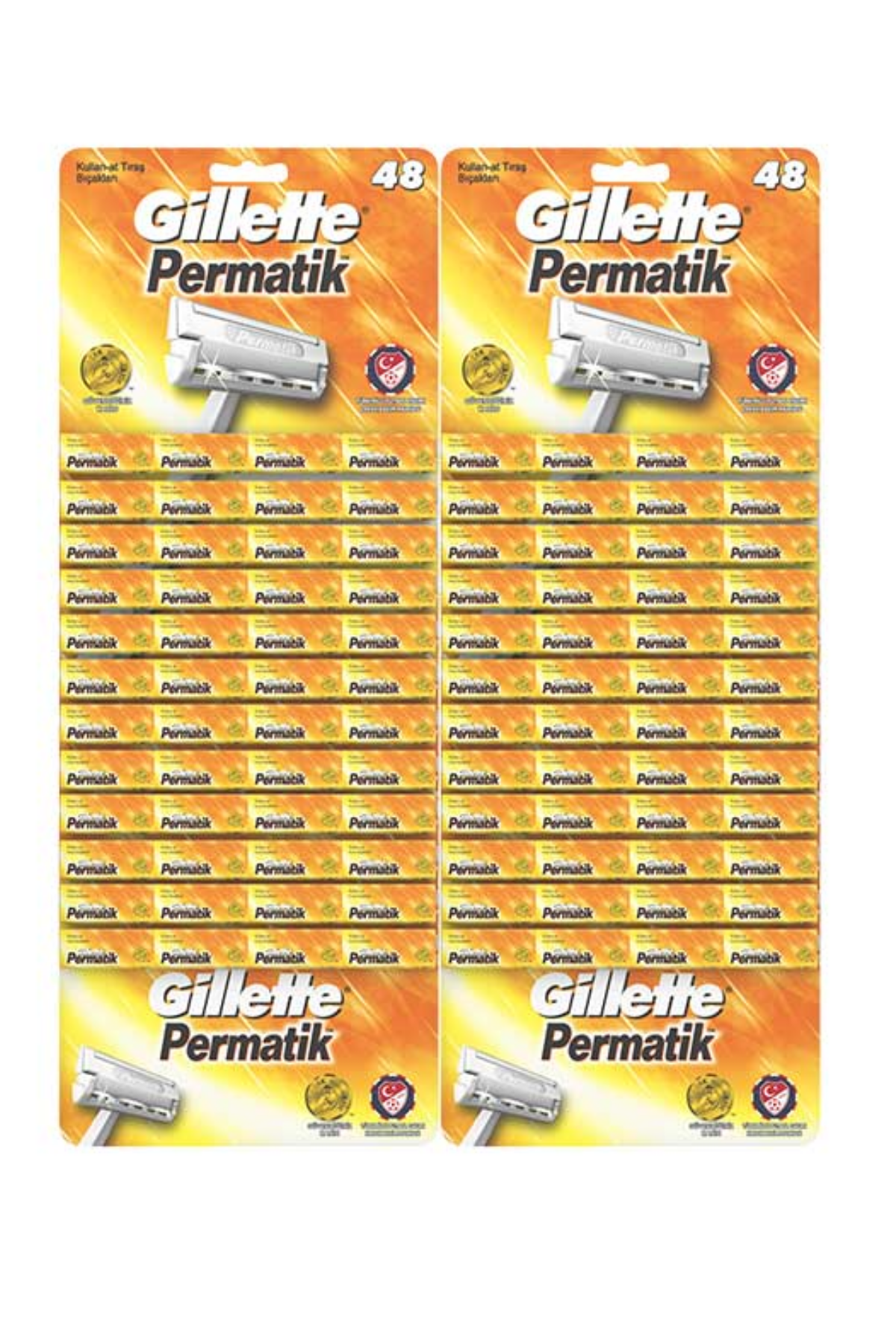 9 Gilette Permatik Tek Saplı Kartela 48x2 96 Adet - Görsel 1
