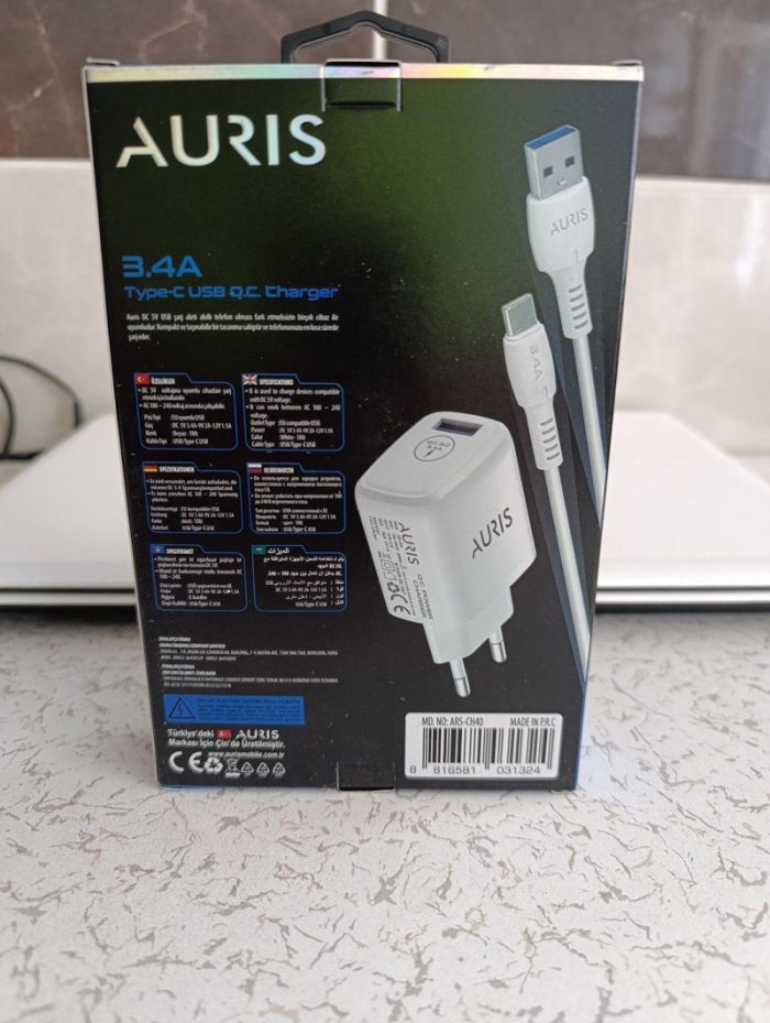 Auris Ch40 Type-c Hızlı Şarj Seti 3.4a Samsung Huawei Xiaomi Birçok Telefona Uyan Şarj Aleti - Görsel 3