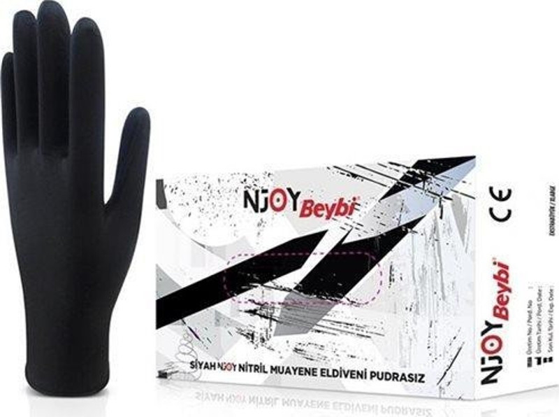 beybi-muayene-medium-pudrasiz-njoy-nitril-siyah-eldiven-66c4eccddd8dd.jpg Beybi Njoy Siyah Nitril Eldiven 100 Adet Medium - Görsel 1