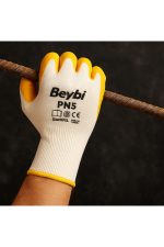 Beybi Pn5 Sarı Nitril İş Eldiveni Tam Kaplama – 12’Li Paket - Görsel 3