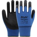 Beybi Pn5 Zebra Mavi Polyester Örme Nitril Eldiven No:10 (6 Adet) - Xl