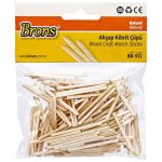 Brons Ahşap Kibrit Çöpü Naturel Br-912 (100 Lü Paket)