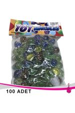 Cam Misket Bilye Oyuncak 100 Adet Karışık Cam Bilya Erkek Çocuk Oyuncak Bilye - Görsel 2