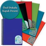 Defne 72 Yaprak Çizgili A5 Plastik Kapak Spiralli Defter 10 Adet