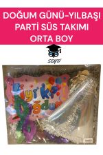 DOĞUM GÜNÜ-YILBAŞI PARTİ SÜS TAKIMI ORTA BOY VT1005 - Görsel 2