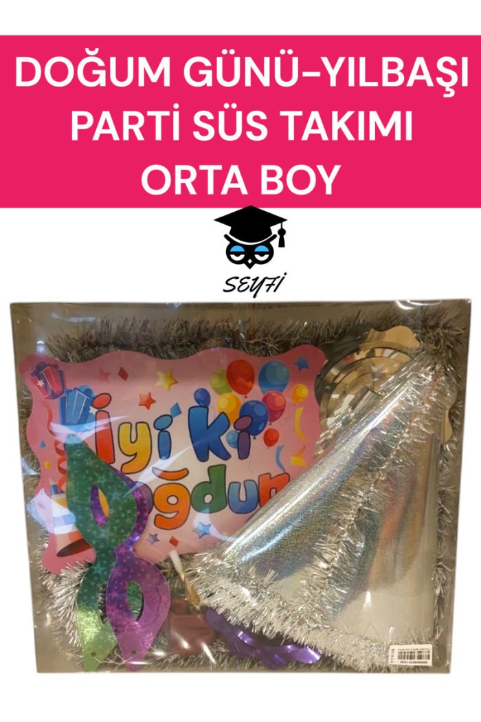 DOĞUM GÜNÜ-YILBAŞI PARTİ SÜS TAKIMI ORTA BOY VT1005 - Görsel 2