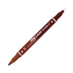 Dong-A My Color 2Tone Çift Uçlu Keçeli Kalem Brown-Olive Brown 31/41