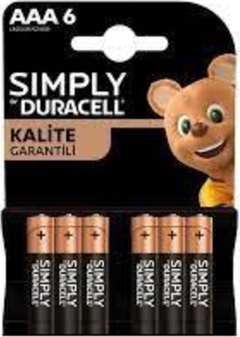 duracell-simply-aaa-ince-kalem-pil-6li-67acbd3f7767e.jpg DURACELL SIMPLY AAA INCE KALEM PIL 6'LI - Görsel 1