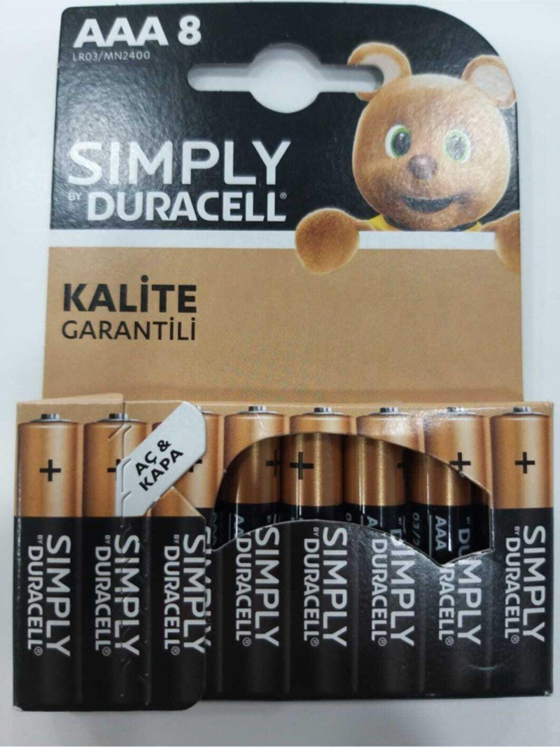 duracell-simply-aaa8-8li-ince-kalem-pil-68a7e6f9d4b97.jpg Duracell Sımply Aaa8 8'Li Ince Kalem Pil - Görsel 1