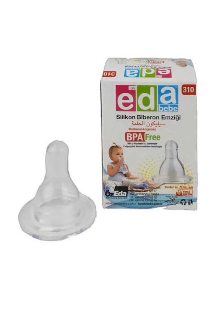 Eda Bebe No: 310 Lux 6 Adet Şeffaf Silikon Biberon Emziği Başlığı Antikolik & Bpa İçermez - Görsel 2