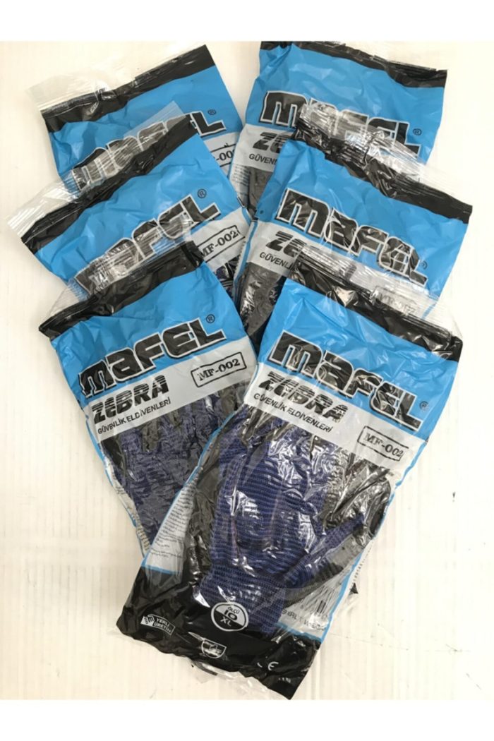 Eldiven Mavi Xl 6'lı Mf-003 Zebra Güvenlik Ve Iş 6 Çift - Görsel 2