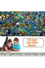 Filede Karışık Renkli 100 Adet Misket Oyuncak Bilye Seti Cam Bilye Cam Misket Cam Misket Bilye - Görsel 7