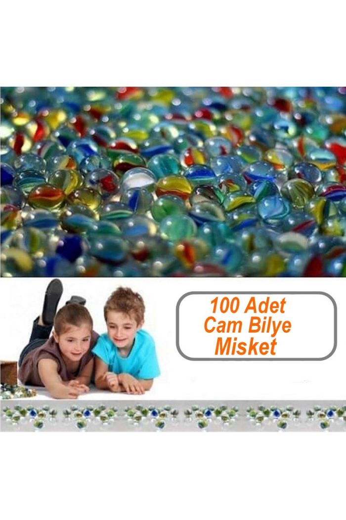 Filede Karışık Renkli 100 Adet Misket Oyuncak Bilye Seti Cam Bilye Cam Misket Cam Misket Bilye - Görsel 7
