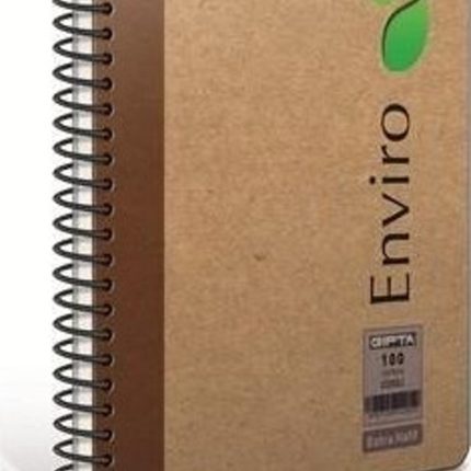 Gıpta Enviro A4 Spiralli Kraft Sert Kapak Bloknot 100 Yp Çizgisiz