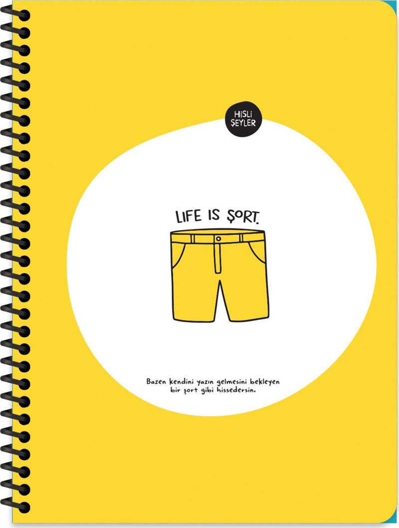 hisli-seyler-185x25-cizgili-defter-life-is-sort-66fa9b168fd0c.jpg Hisli Şeyler 18.5x25 Çizgili Defter - Life Is Şort - Görsel 1