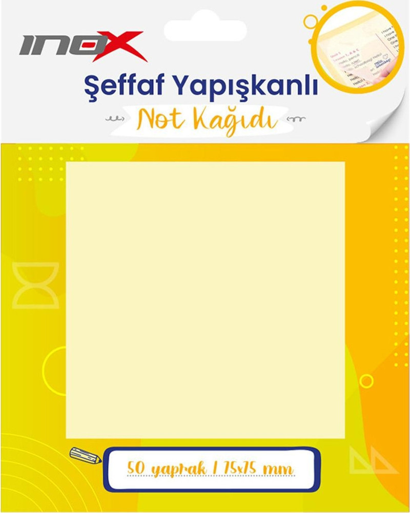 inox-seffaf-yapiskanli-not-kagidi-75x75-sari-50li-69579c7db8cba.jpg Viva İnox Şeffaf Yapışkanlı Not Kağıdı 75x75 Sarı 50'li - Görsel 1