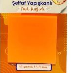Viva İnox Şeffaf Yapışkanlı Not Kağıdı 75x75 Turuncu 50'li