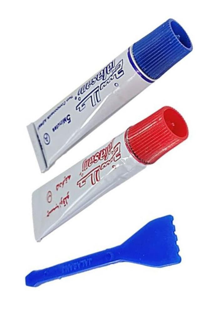 İran Yapıştırıcısı 18 gr İkiz Tüp 1 Adet Metal Yapıştırıcı Çift Karışımlı Demir Çelik Yapıştırıcısı Kuvvetli ve Dayanıkl - Görsel 2