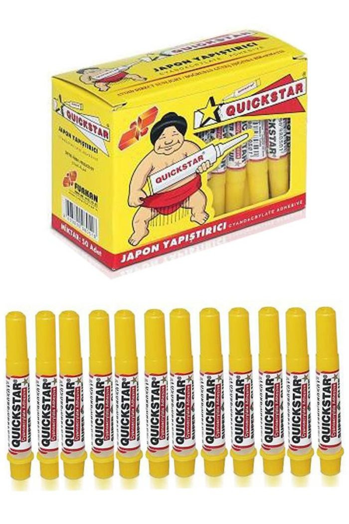 Japon Yapıştırıcısı Quıckstar 12 Adet Mini Parmak Japon Yapıştırıcı Kuvvetli Hızlı Yapıştırıcı 1.4 Gr 12 Adet - Görsel 4