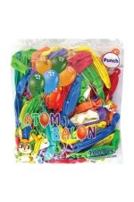 Kalbi Ticaret Lastikli Balon 100'Lü Ipli Zıpzıp Atom Balon Punch Panç Balon Büyük Boy Renkli Balon 100 Adet