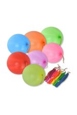 Kalbi Ticaret Lastikli Balon 100'Lü Ipli Zıpzıp Atom Balon Punch Panç Balon Büyük Boy Renkli Balon 100 Adet - Görsel 3