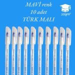 Kampus Kırtasiyem Kampüs Kırtasiyem 0.5 Mm İğne Uç Tükenmez Kalem Mavi Renk 10 Adet Yeni Seri Yeni Üretim Türk Malı Pensan 2305 Mavi