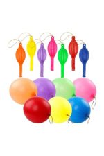 Kampus Kırtasiyem Kampüs Kırtasiyem İpli Balon 25'Li Lastikli Zıpzıp Atom Balon Punch Panç Balon Büyük Boy Renkli Balon - Görsel 3