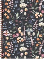 Keskin Color Not Defteri Karton Kapak Spiralli Çiçek 16,5X22,5Cm 80 Yaprak Çizgili 385341-99 (Karışık Renk 1 Adet)