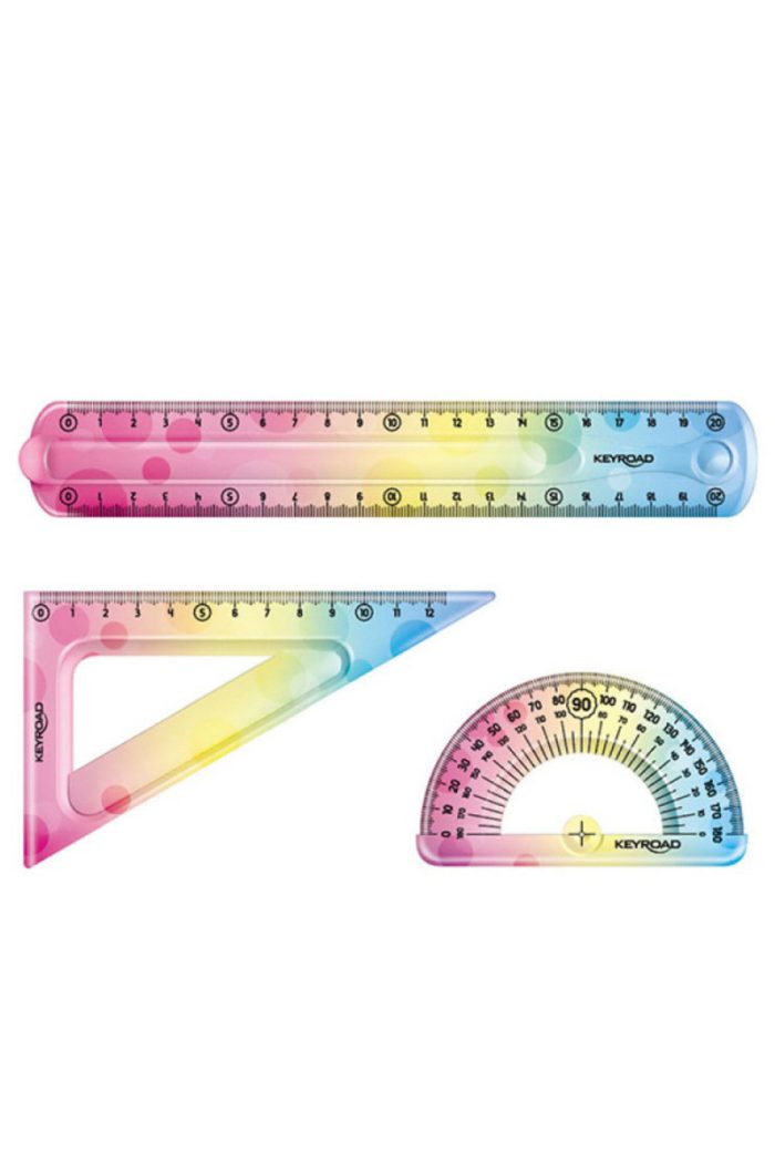 Keyroad 20 Cm Gökkuşağı Esnek Cetvel Seti (3'Lü Set) - Okul Ve Ofis İçin Renkli, Dayanıklı Cetvel - Görsel 3