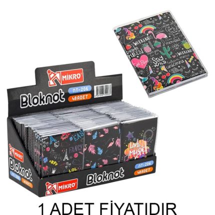 Mikro Nt-206 Siyah Çizgili Not Defteri
