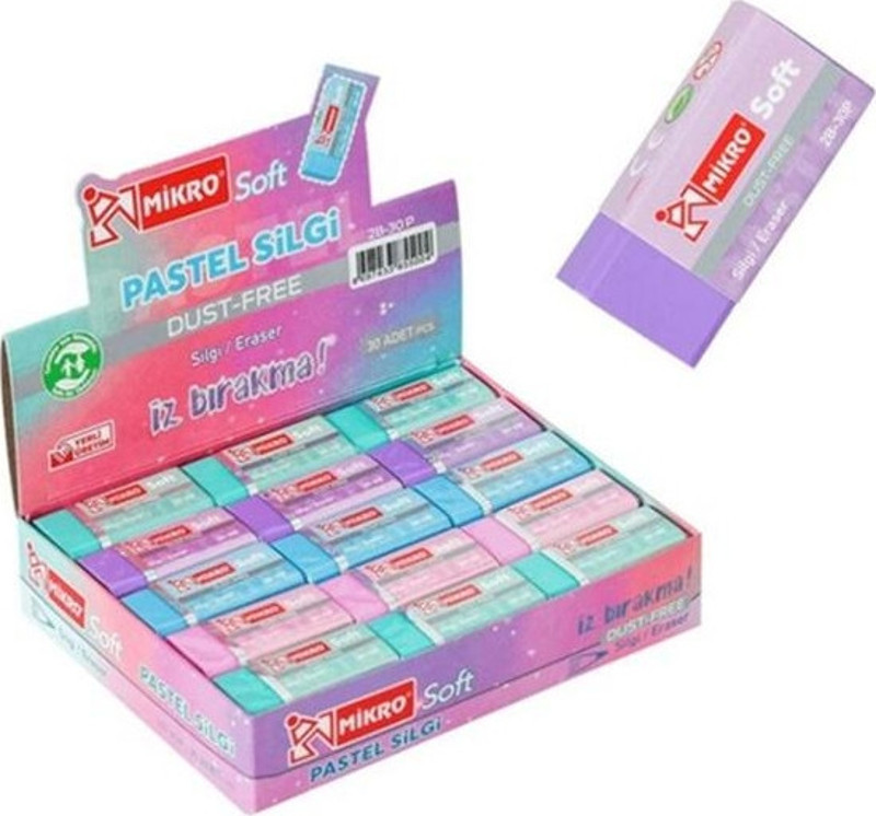 mikro-soft-renkli-silgi-pastel-2b-30p-6-adet-694fa13aed434.jpg Mikro Soft Renkli Silgi Pastel 2B-30P - 6 adet - Görsel 1