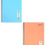 Mynote Defter Okul Defteri Spiralli Telli Pp Kapak A4 2 Adet Farklı Renklerde - 60 Sayfa Kareli ( 2 Adet )