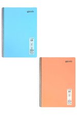 Mynote Defter Okul Defteri Spiralli Telli Pp Kapak A4 2 Adet Farklı Renklerde - 60 Sayfa Kareli ( 2 Adet )