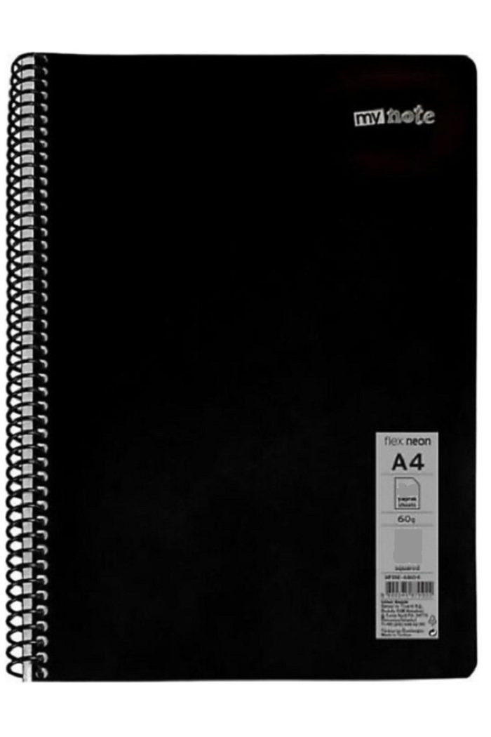 Mynote Defter Okul Defteri Spiralli Telli Pp Kapak A4 2 Adet Farklı Renklerde - 60 Sayfa Kareli ( 2 Adet ) - Görsel 3