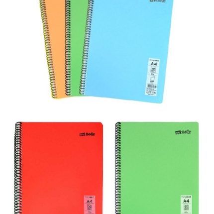 Mynote Defter Spiralli Telli Pp Kapak A4 Mynote 5 Adet Farklı Renkler 60 Sayfa Kareli Defter ( 5 Farklı )
