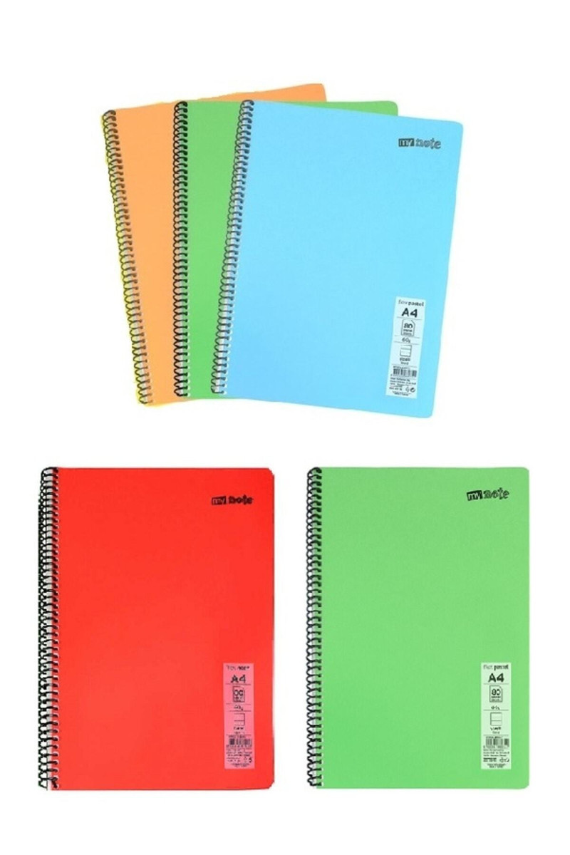 mynote-defter-spiralli-telli-pp-kapak-a4-mynote-5-adet-farkli-renkler-60-sayfa-kareli-defter-5-farkli-69f86ffd8606d.jpg Mynote Defter Spiralli Telli Pp Kapak A4 Mynote 5 Adet Farklı Renkler 60 Sayfa Kareli Defter ( 5 Farklı ) - Görsel 1